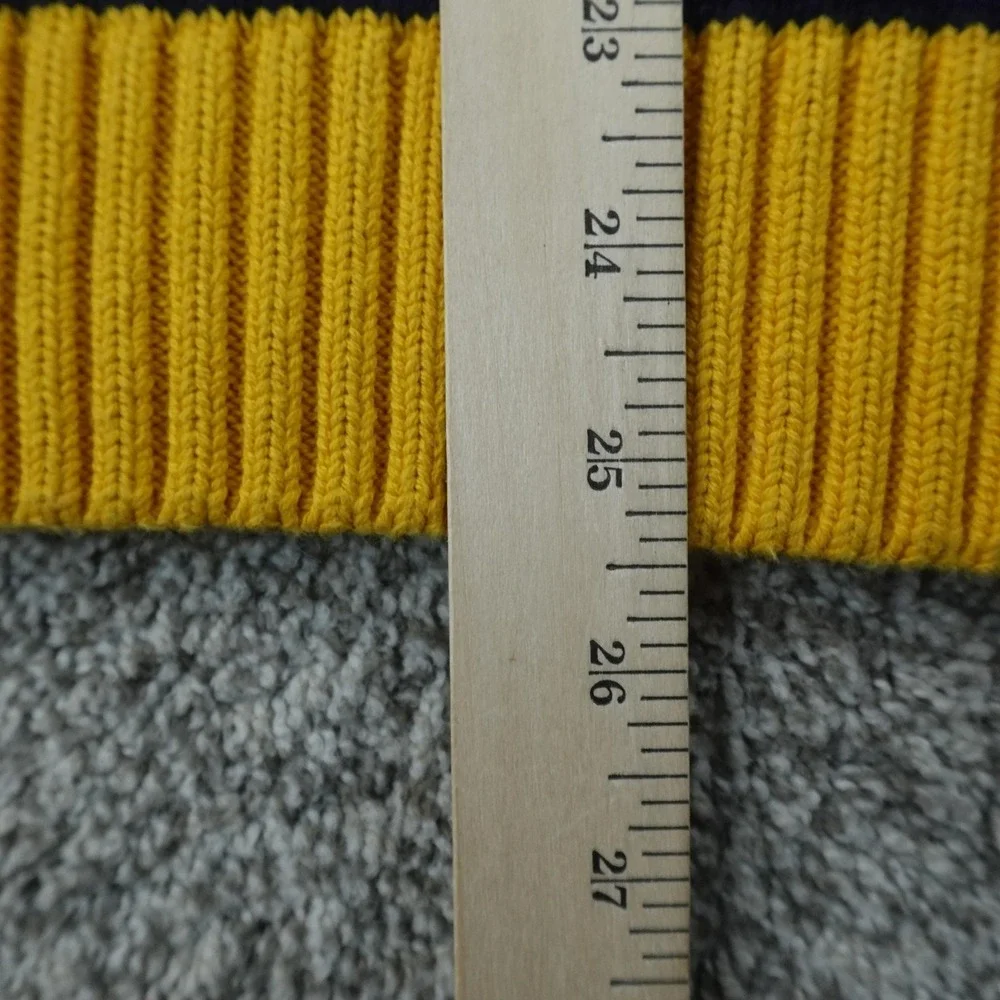 VTG Tommy Hilfiger Sweater Mens XL‎ Blue Yellow Rugby Striped Crewneck Pullover